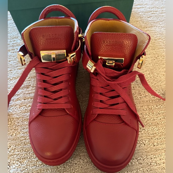Buscemi Leather High Top Sneakers